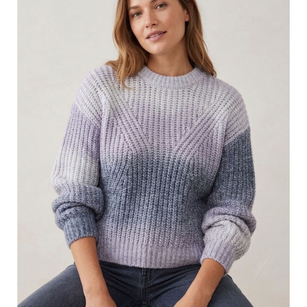 New A New Day Ombre Knitted Long Sleeve Crew Neck Sweater Women's Size XS
